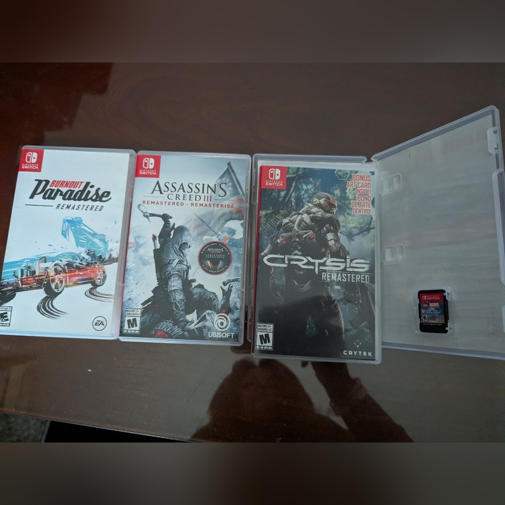 4 Nintendo switch games